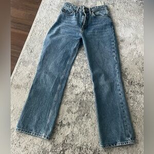 ZARA light medium wash straight leg jean